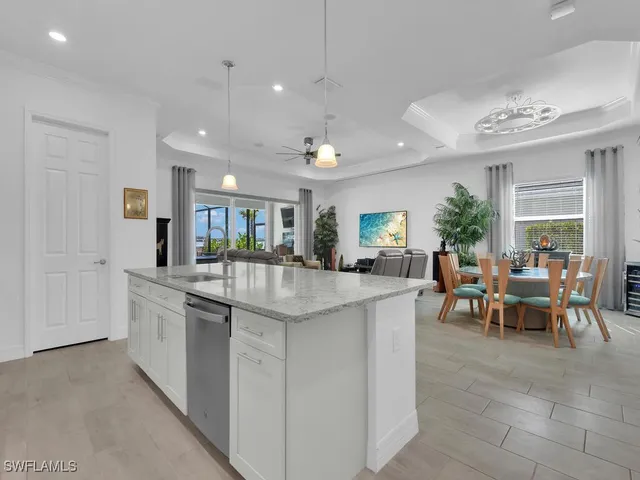 a kitchen with counter top space