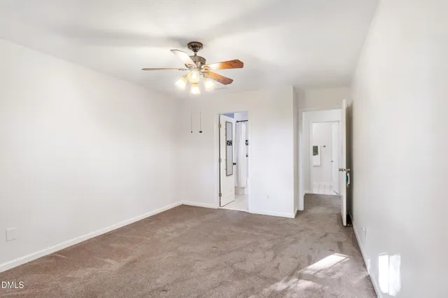 an aerial view of a highlighted house