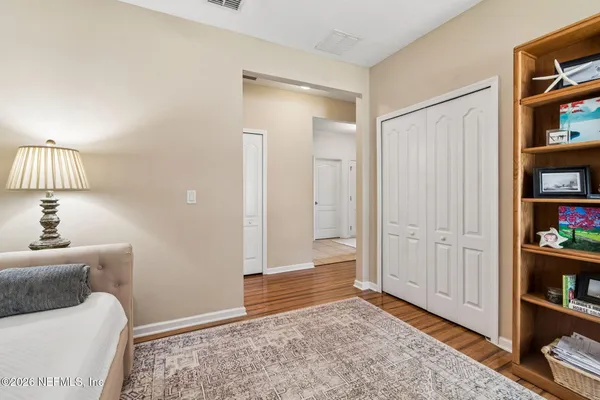 a view of a balcony with window