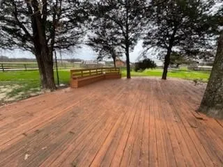 a house with trees in front of it