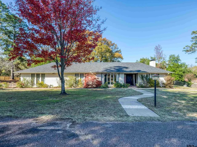 a view of a big yard next to a house