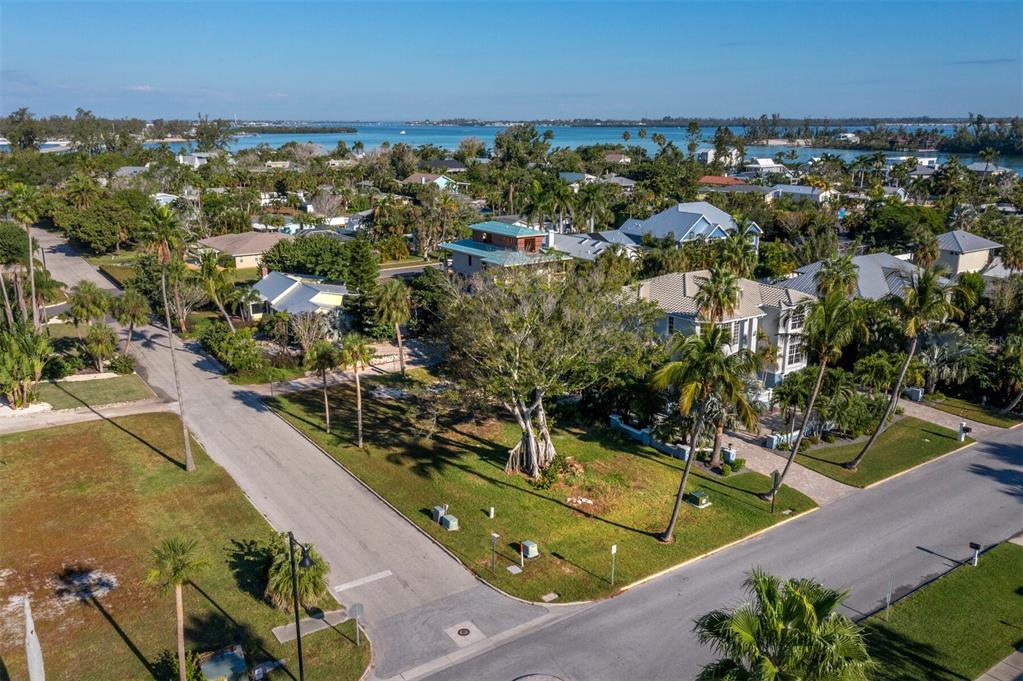 641 Broadway Street Longboat Key, FL 34228 - Photo 6 of 28 an aerial view of residential houses with outdoor space and lake view