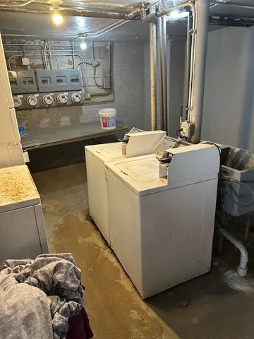 a room with storage and utility