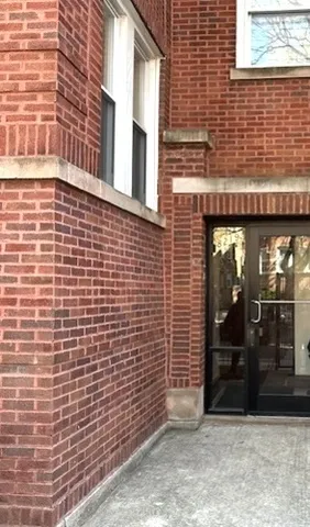 a view of a brick building