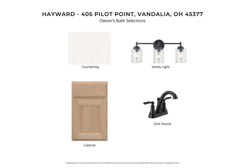 500 Pilot Point, Unit 2204 Vandalia, OH 45377 - Photo 4 of 7 This image showcases the curated selections for a modern bathroom, highlighting essential fixtures.