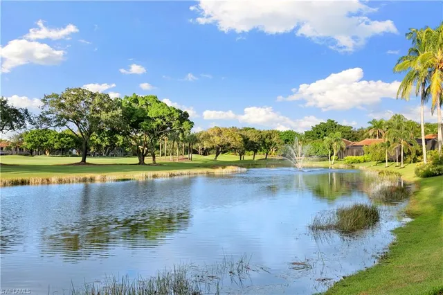a view of a lake with houses