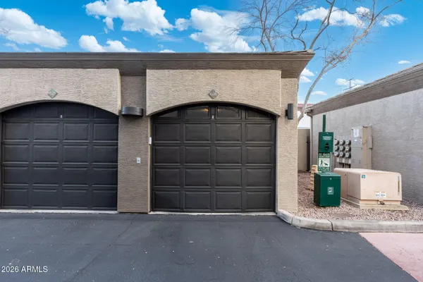 a view of a balcony with a plant