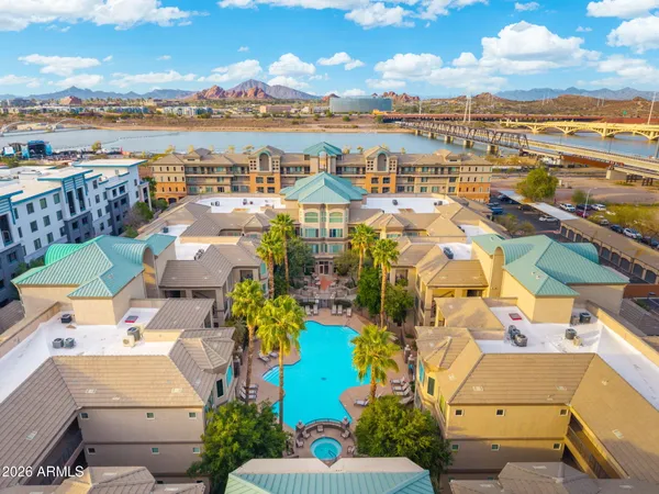 a view of a city with tall buildings