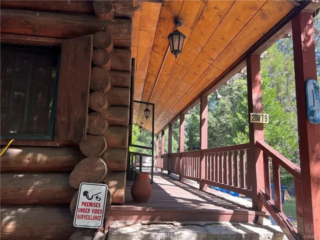 a view of a porch with furniture