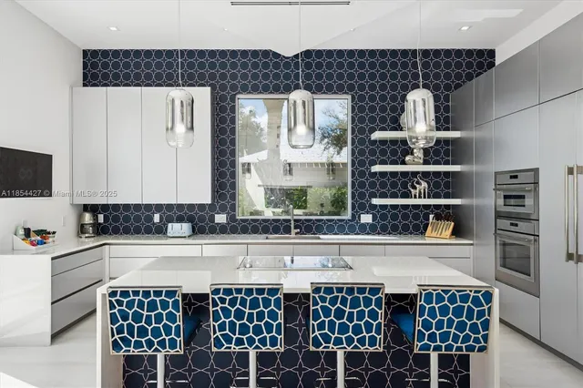 a room with cabinets and a wooden floor