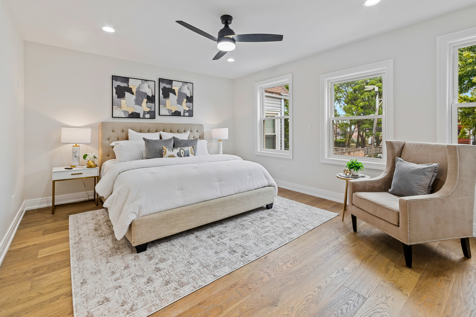 1622 North Spaulding Avenue Chicago, IL 60647 - Photo 30 of 50 a bedroom with a bed a couch and a couch