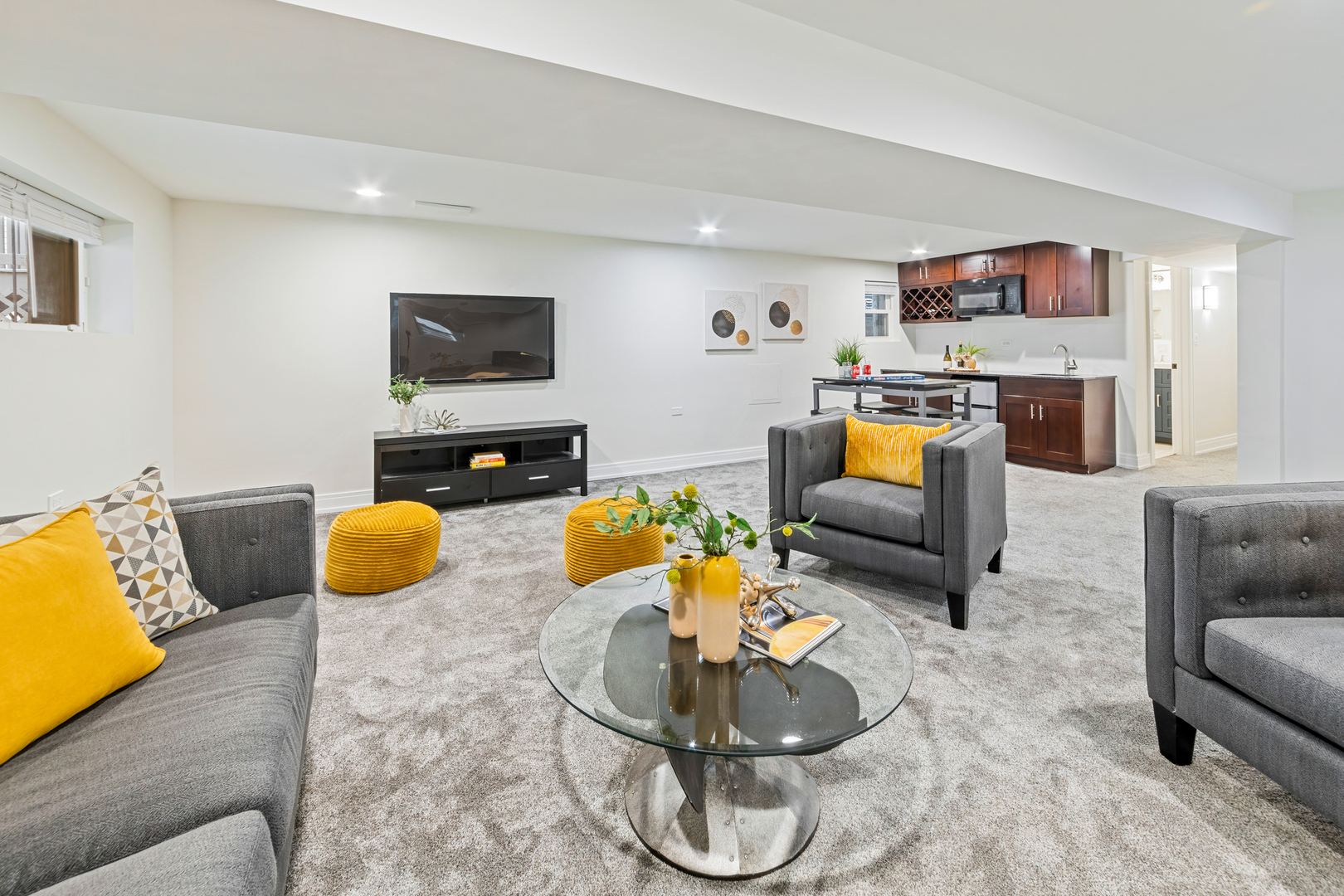 1622 North Spaulding Avenue Chicago, IL 60647 - Photo 39 of 50 a living room with furniture and a flat screen tv
