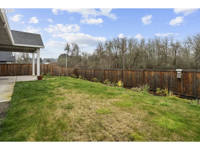 a backyard of a house