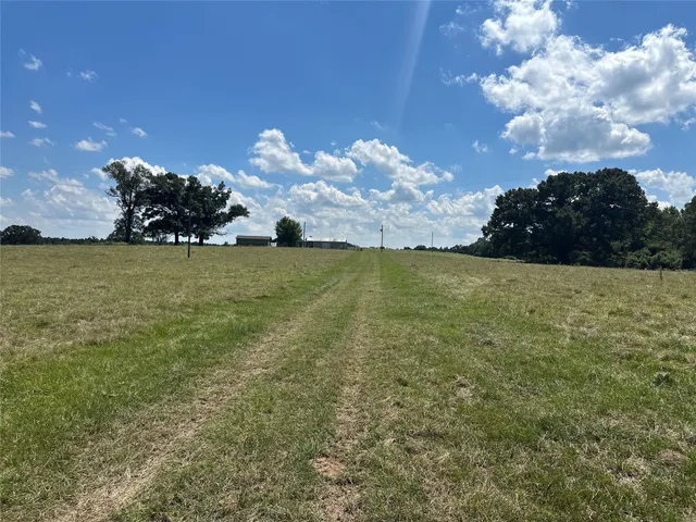 a view of a lake with houses in the background