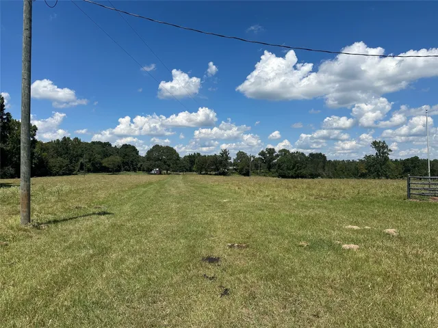 a view of a big yard with a fireplace