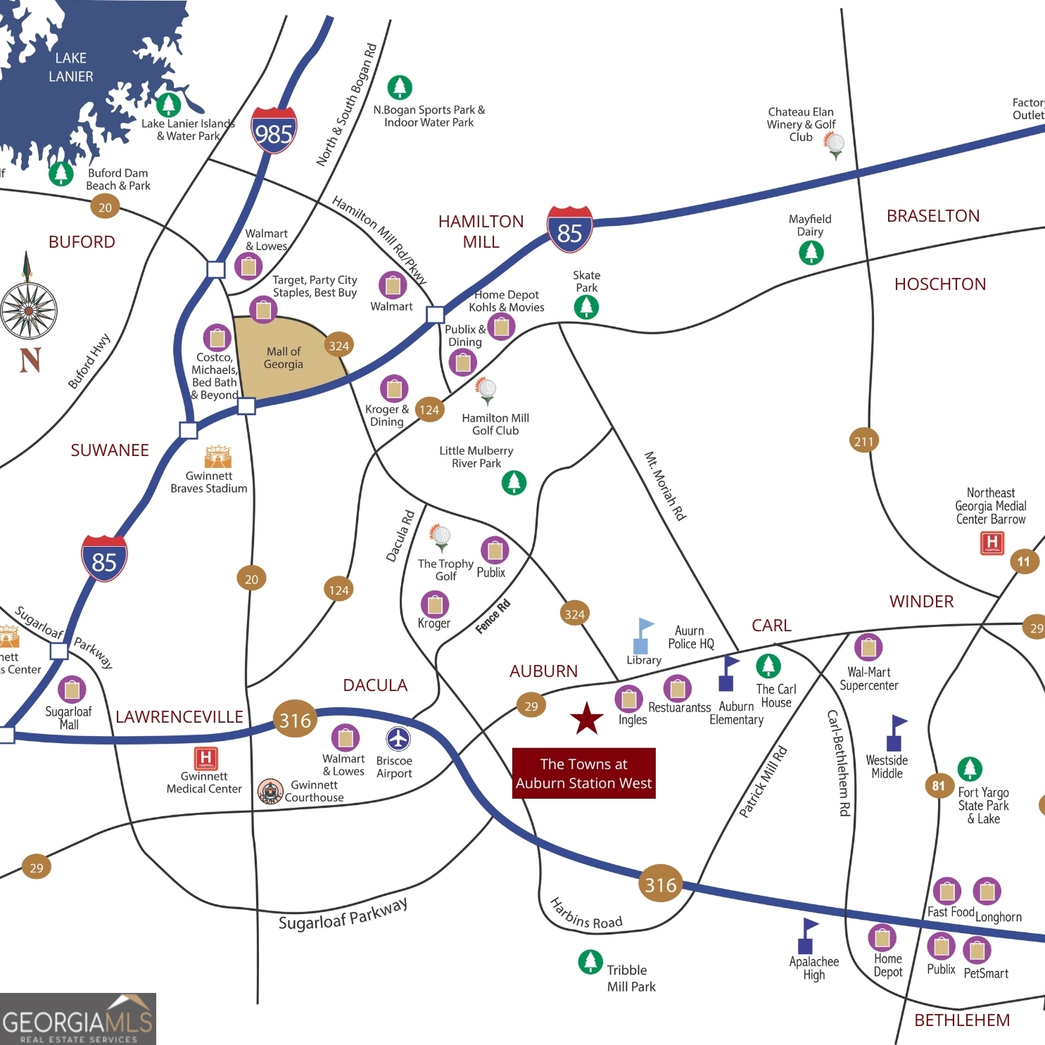 182 Depot Landing Road, Unit 65A Auburn, GA 30011 - Photo 27 of 36 a picture of a houses with a white house