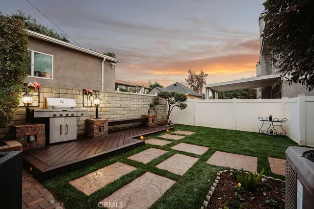 a view of a city and a pathway