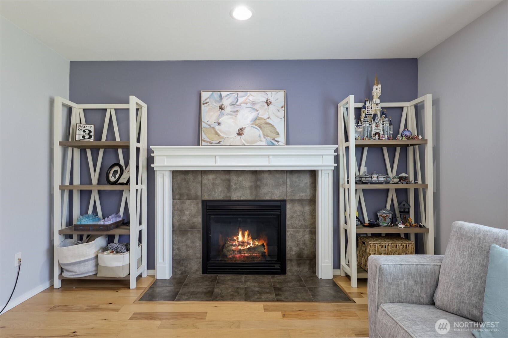 6914 Axis Street Southeast Lacey, WA 98513 - Photo 18 of 38 a living room with furniture and a fireplace