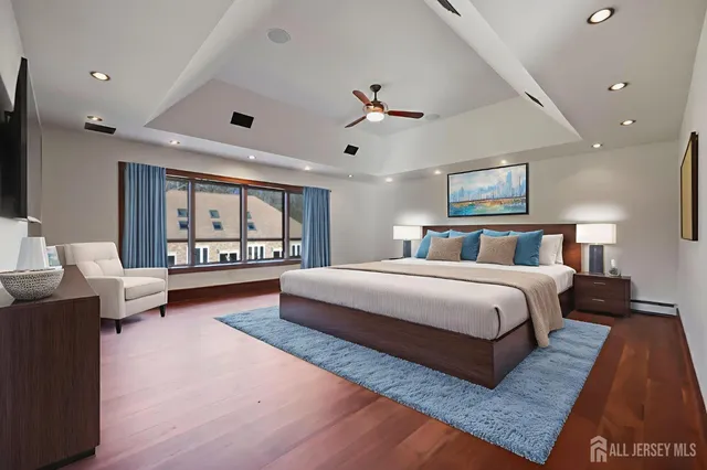 a front view of a building with parking space