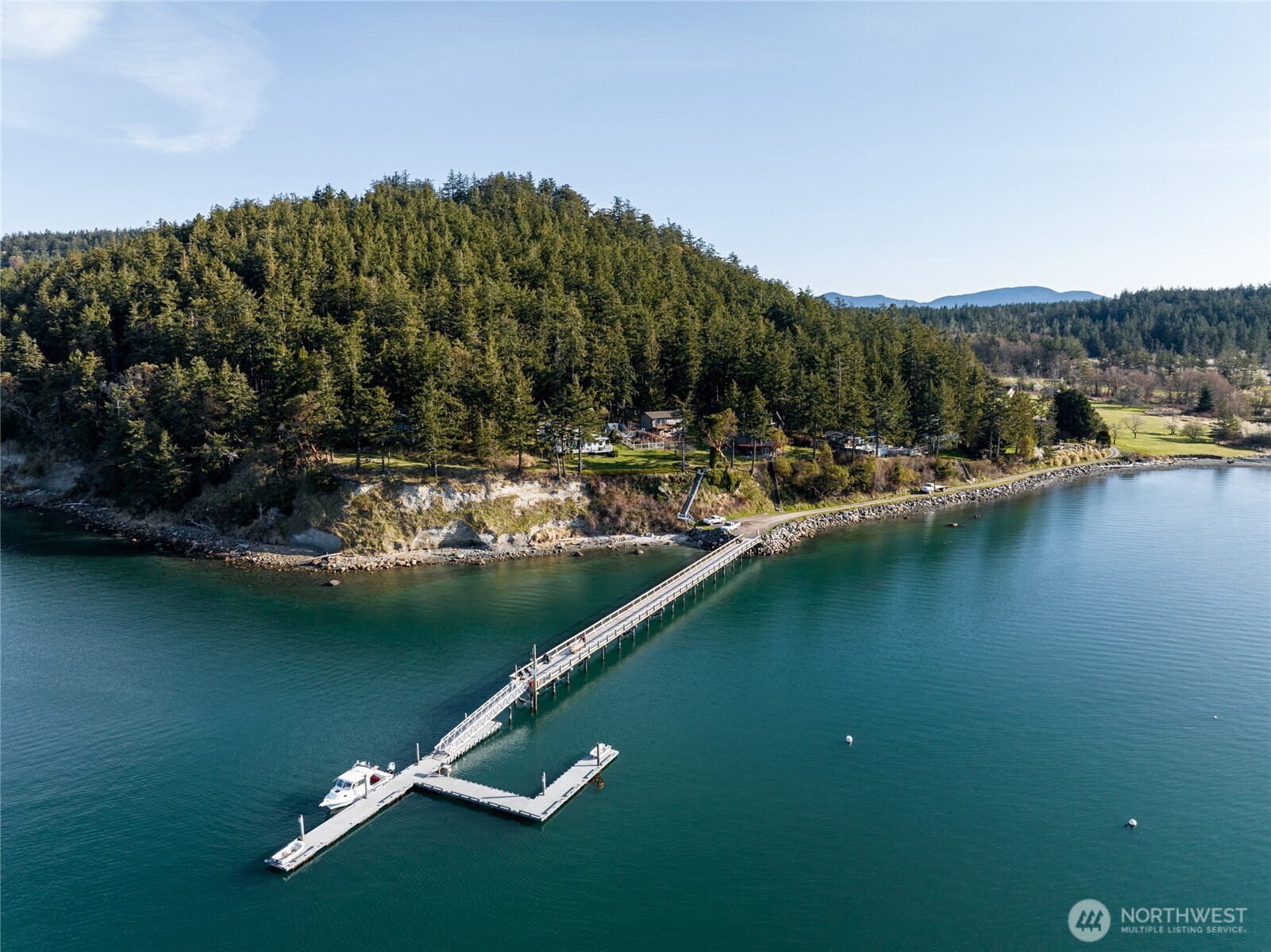155 Airport Perimeter Way Decatur Island, WA 98221 - Photo 26 of 26 an aerial view of a residential houses with outdoor space and swimming pool