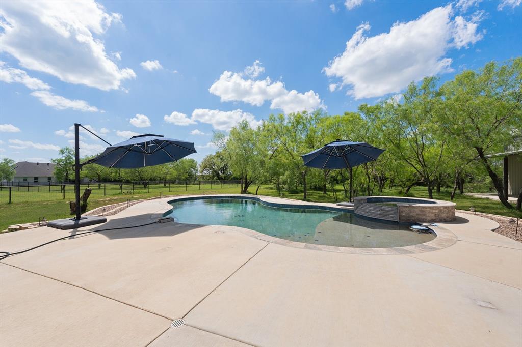 1001 Resolute Road Millsap, TX 76066 - Photo 33 of 40 a view of swimming pool with outdoor seating and plants