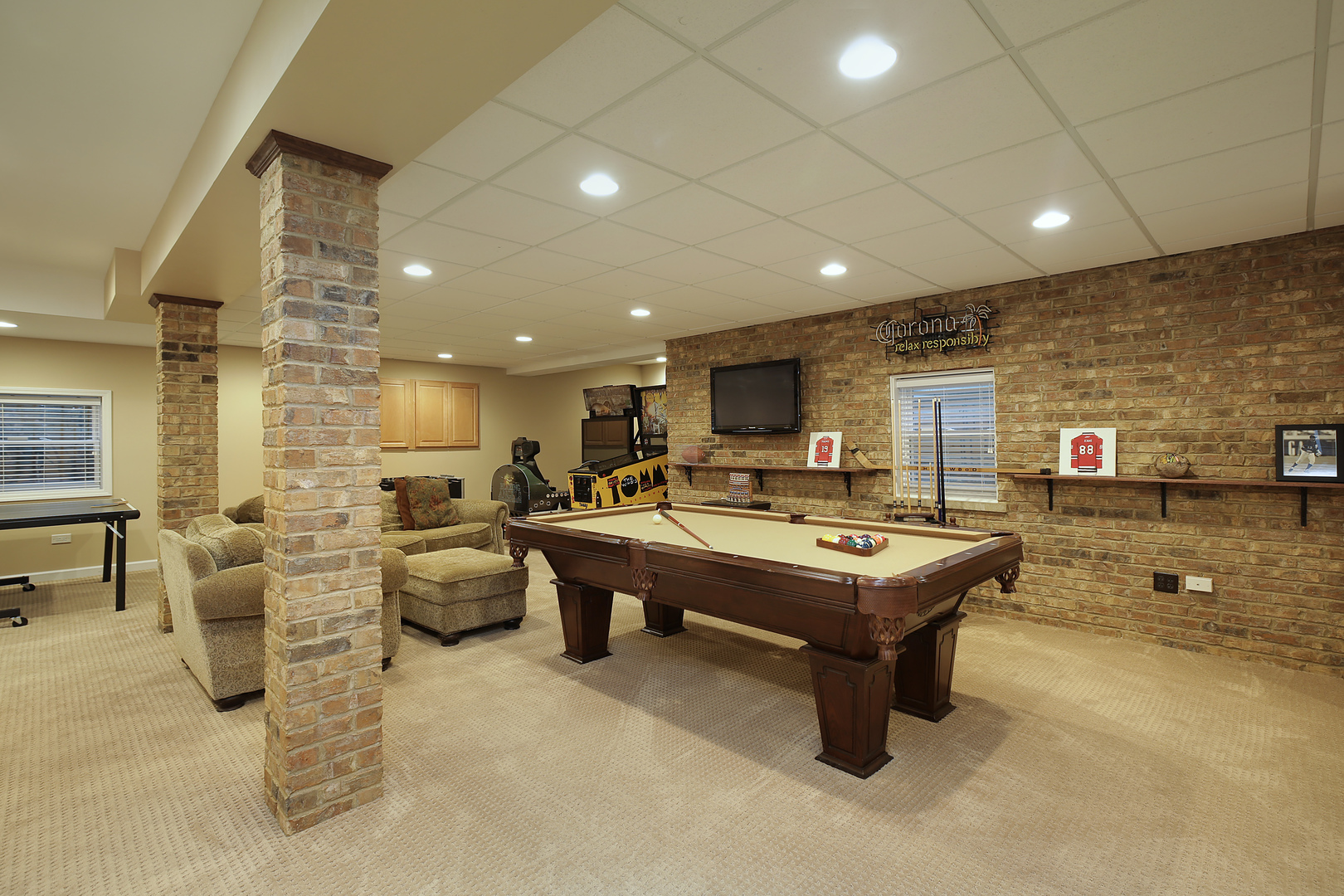 78 Ronan Road Highwood, IL 60040 - Photo 22 of 27 a living room with furniture pool table and chairs
