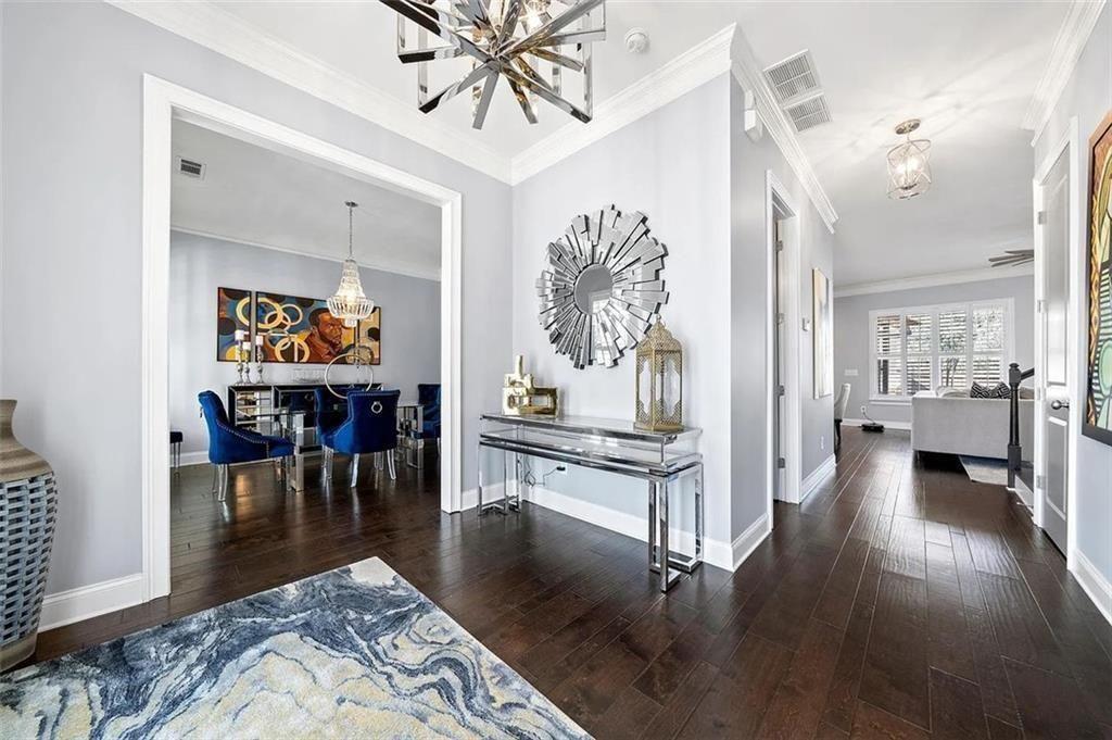3165 Oakdale Road Atlanta, GA 30354 - Photo 6 of 35 a living room with fireplace furniture and a wooden floor