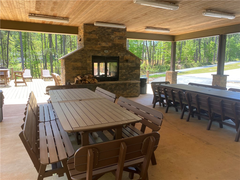 Pavilion eating area