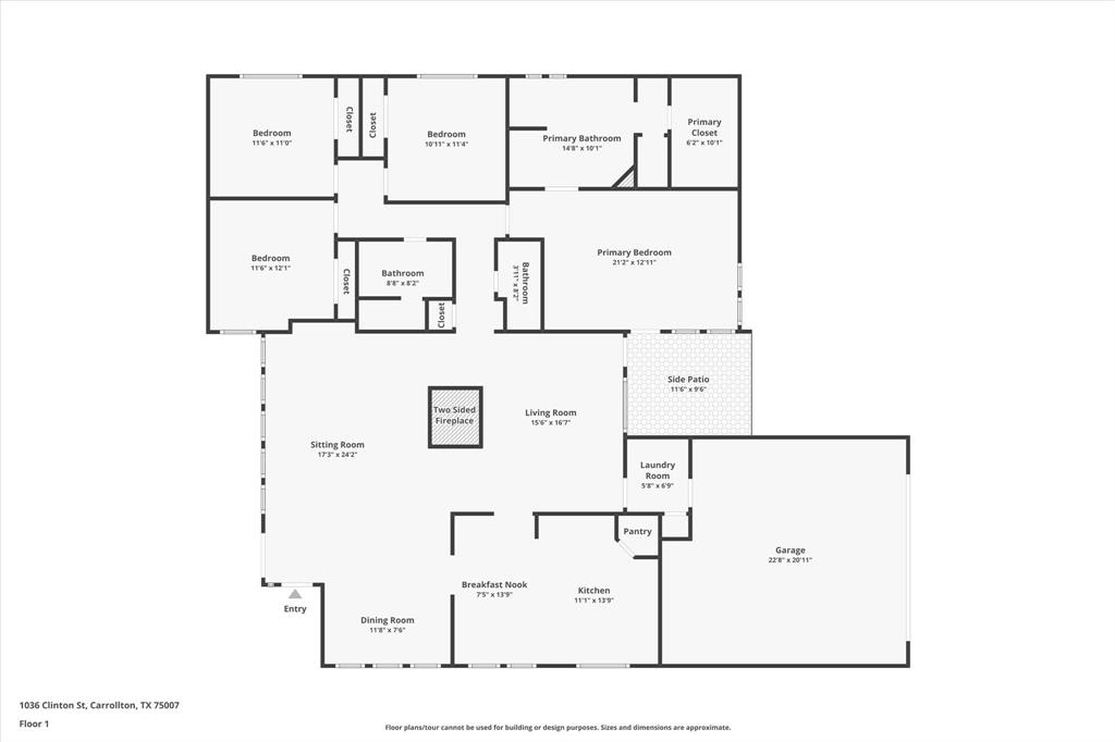 1036 Clinton Street Carrollton, TX 75007 - Photo 40 of 40 View of home floor plan