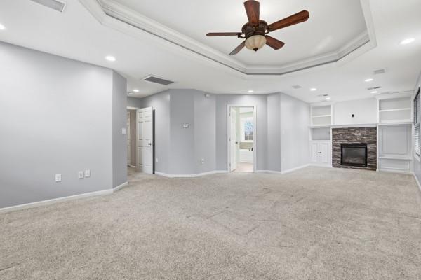 2338 Nicholson Road Sewickley, PA 15143 - Photo 22 of 44 The sitting area is complete with a stacked stone fireplace and built-in book shelves.