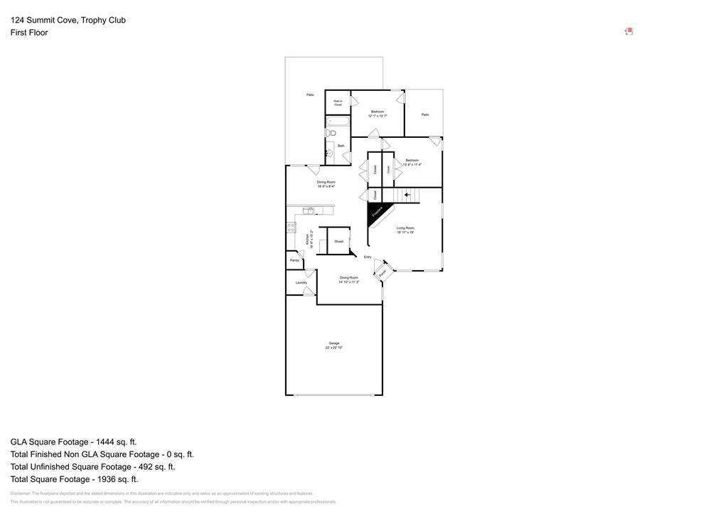 124 Summit Cove Trophy Club, TX 76262 - Photo 22 of 23 a picture of a floor plan