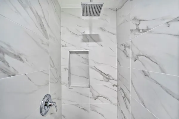 a bathroom with shower