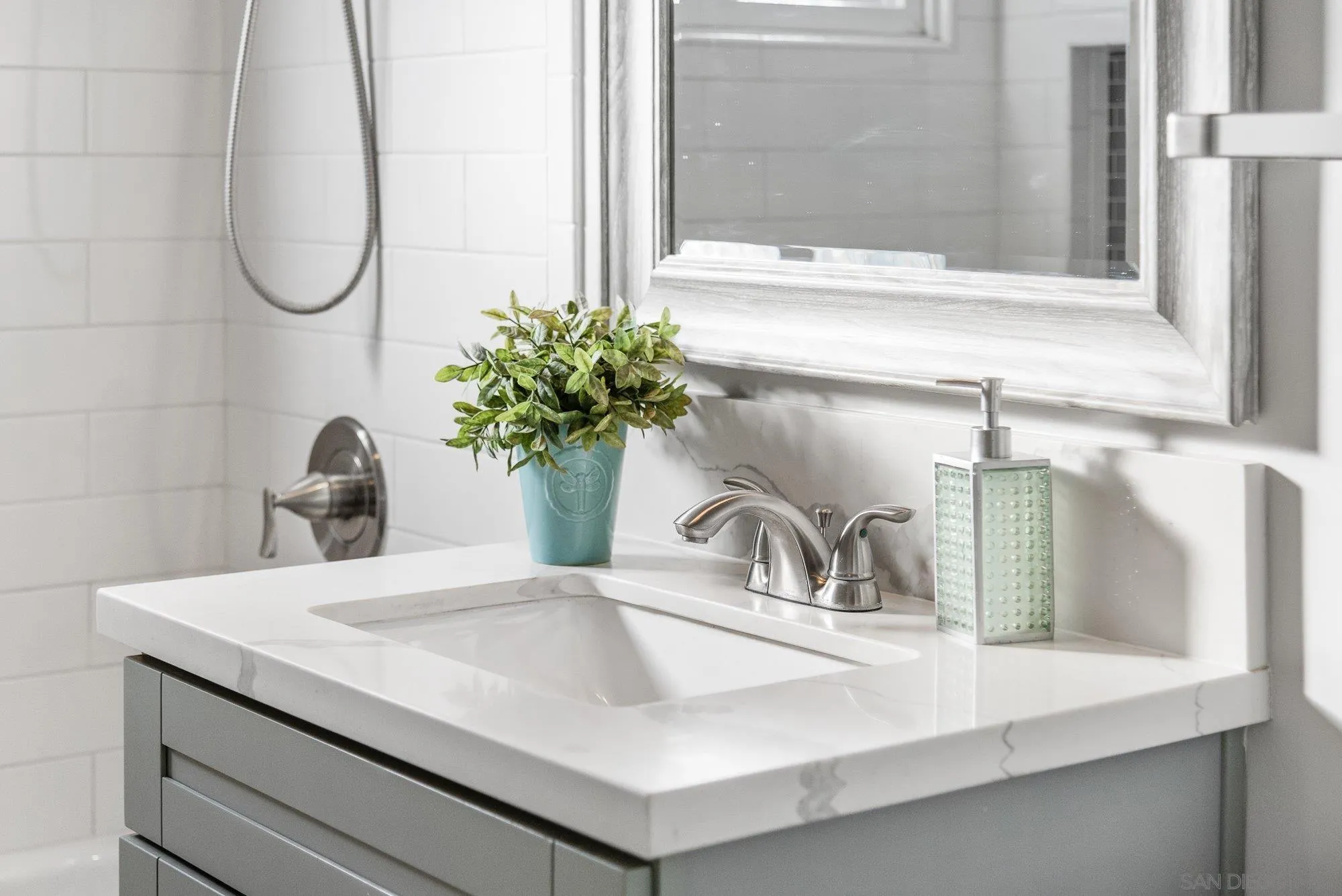 222 Gull Place El Cajon, CA 92019 - Photo 28 of 53 a bathroom with a sink and a mirror