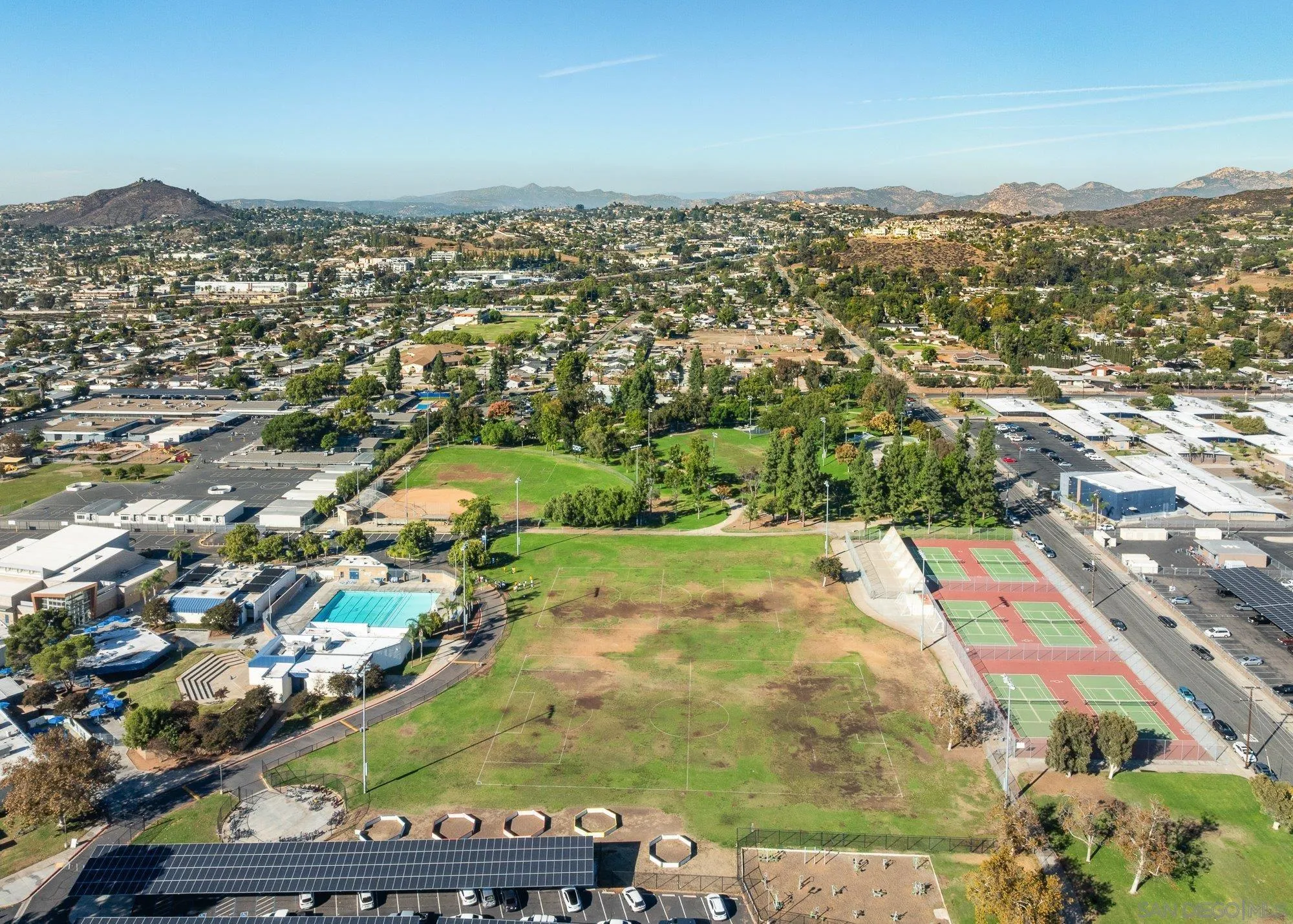 222 Gull Place El Cajon, CA 92019 - Photo 47 of 53 an aerial view of residential houses with outdoor space