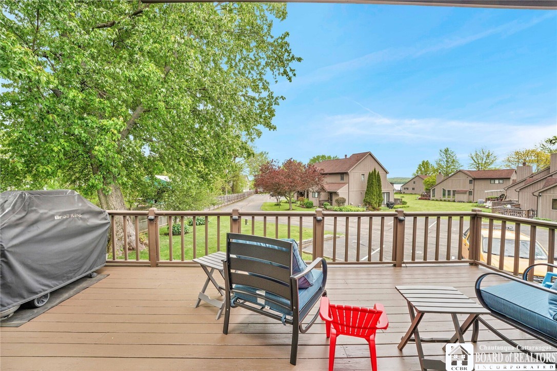 4406 West Lake Road, Unit 24 Chautauqua, NY 14757 - Photo 20 of 42 Large deck with room for dining and lounging areas