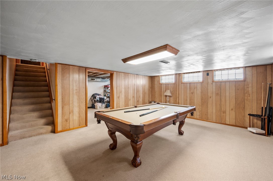 4113 Rabbit Run Drive Brooklyn, OH 44144 - Photo 23 of 28 Basement with carpet and pool table