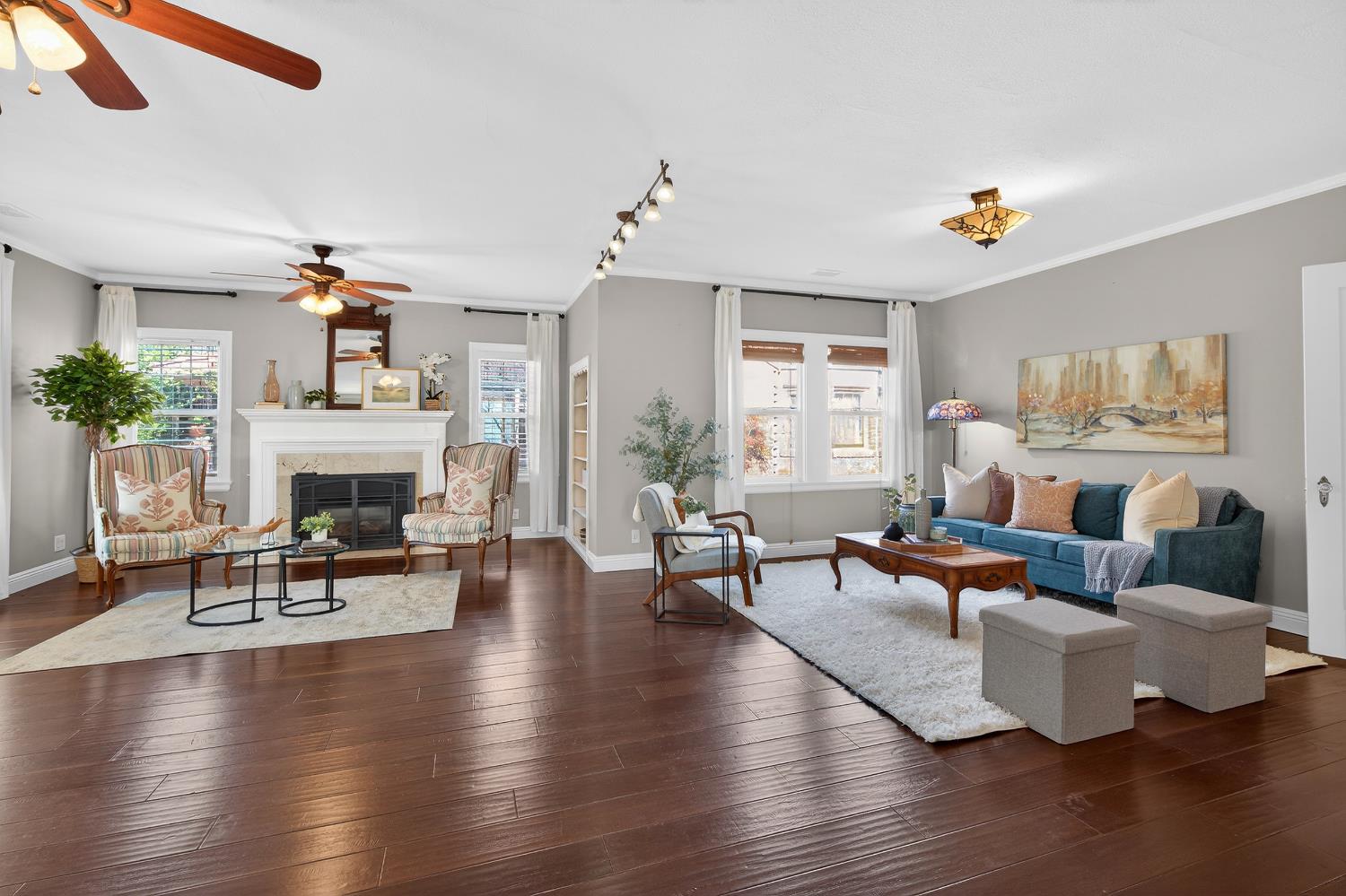 2644 Crafton Way Stockton, CA 95204 - Photo 11 of 50 a living room with fireplace furniture and a wooden floor