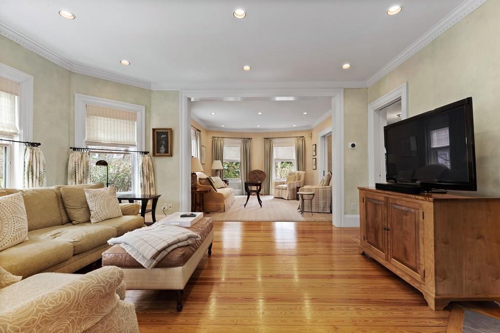 28 Balcarres Road Newton, MA 02465 - Photo 6 of 21 a living room with furniture and a flat screen tv