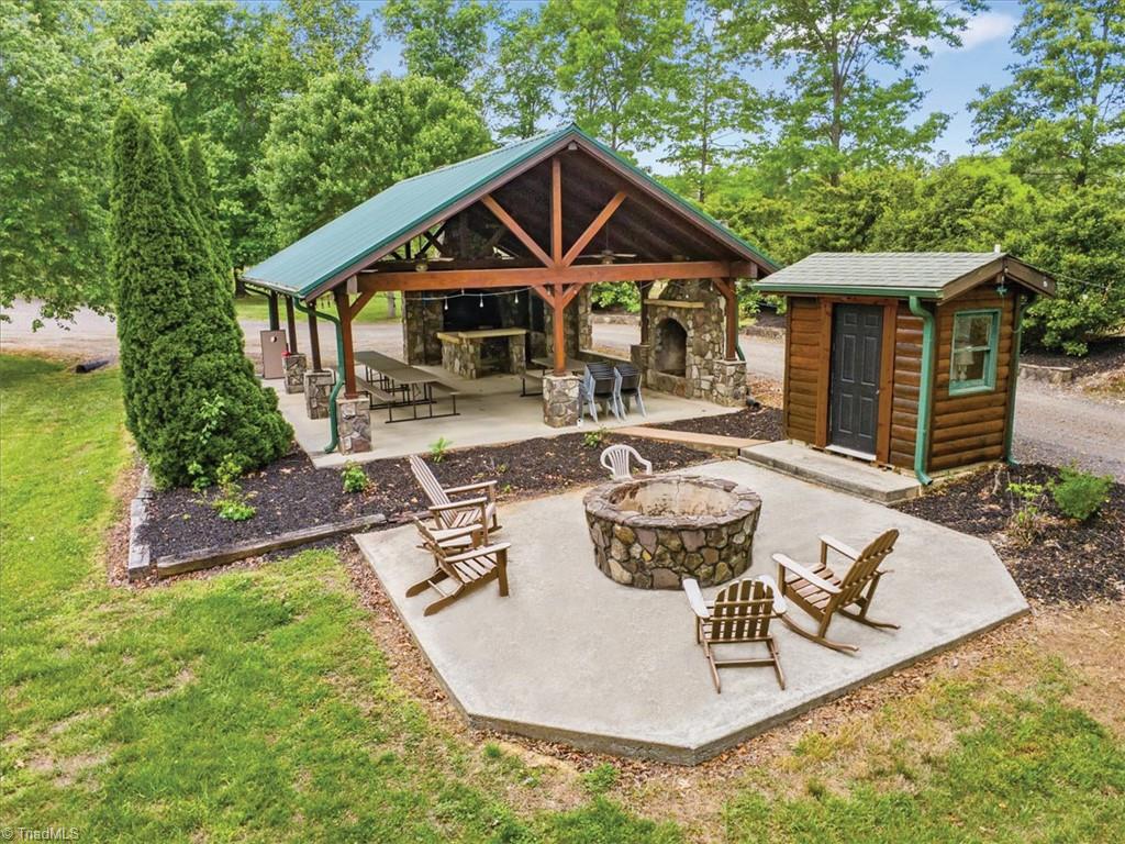 1448 Liberty Church Road Mocksville, NC 27028 - Photo 45 of 50 1448 Liberty Church Road 24x36 Picnic Shelter Firepit and Bath