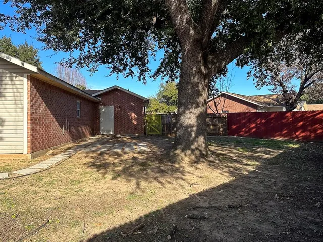 a backyard of a house