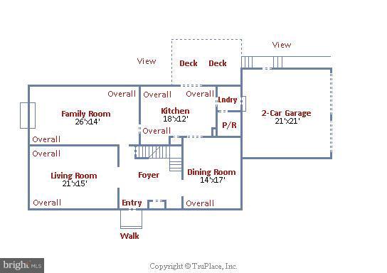 3118 Hunt Road Oakton, VA 22124 - Photo 27 of 30 Main Level Floorplan