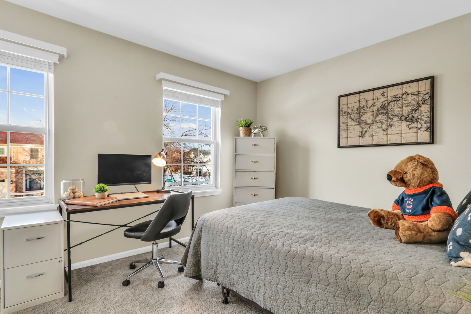 269 Braxton Way Grayslake, IL 60030 - Photo 23 of 38 a bedroom with a bed and a desk