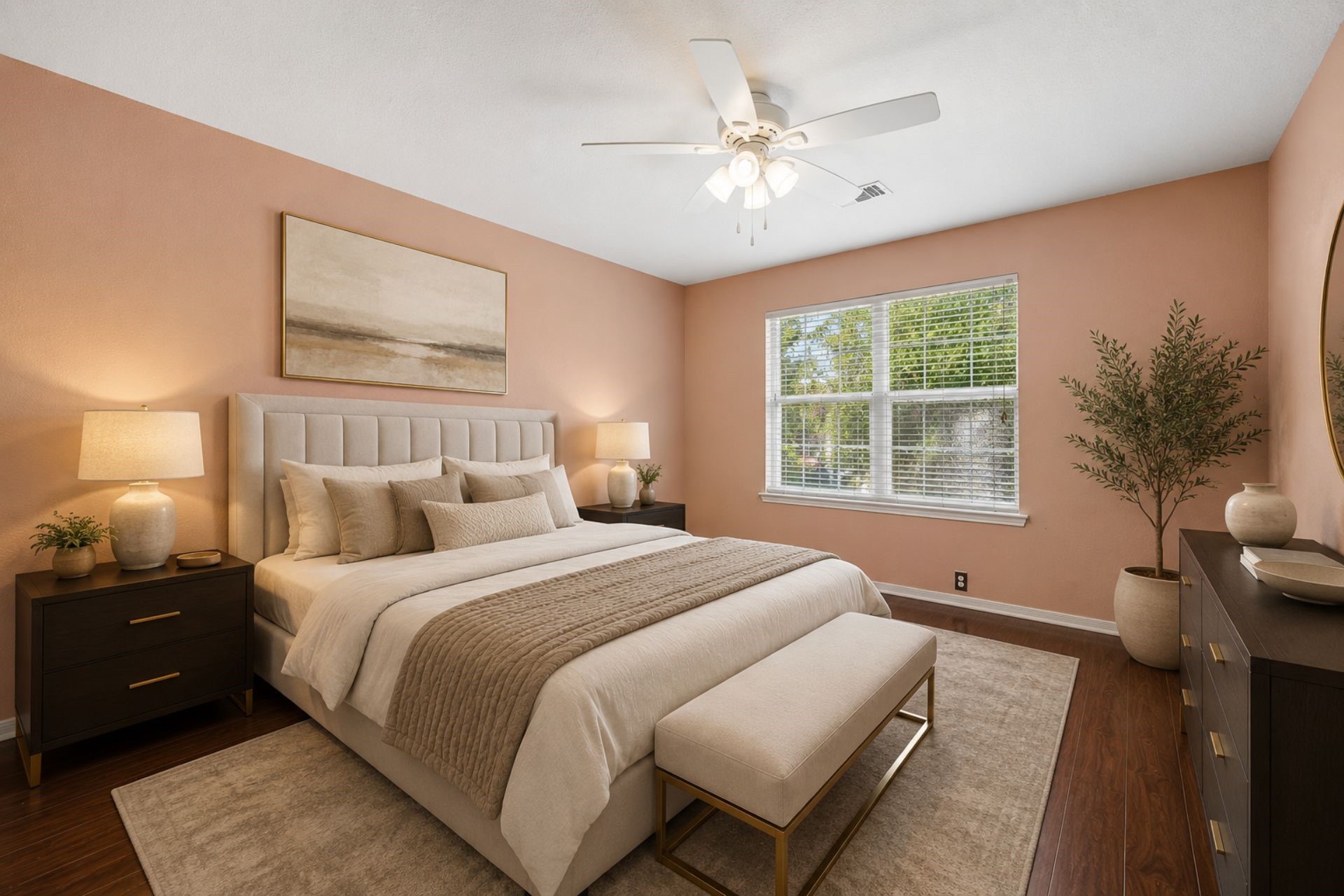 527 Cypresswood Knoll Spring, TX 77373 - Photo 10 of 15 a bedroom with a large bed and a chandelier
