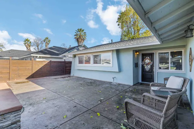 a outdoor space view with a sitting space