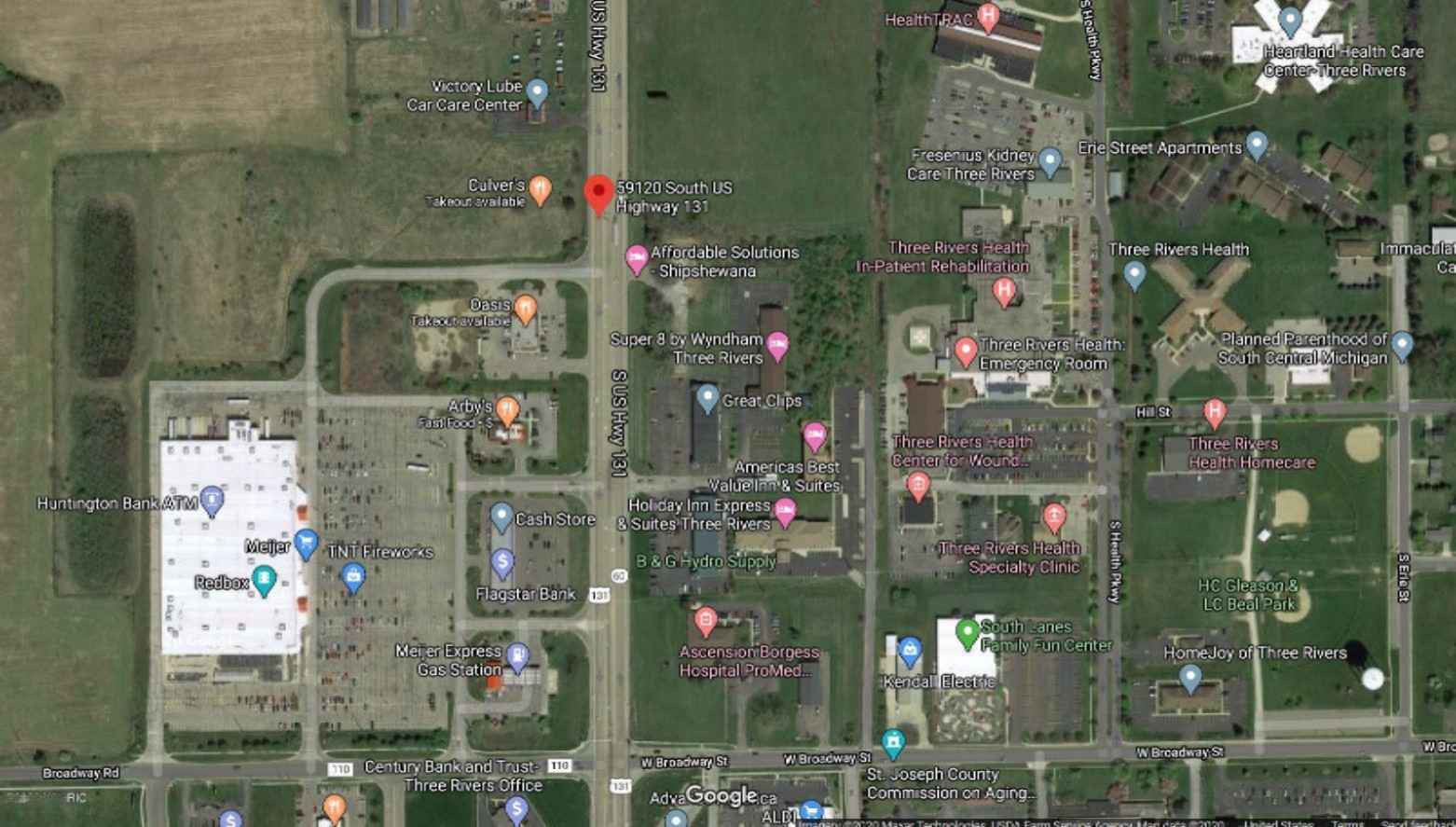 59120 Us-131 Three Rivers, MI 49093 - Photo 3 of 3 Business Location Aerial_59120 US131_Thr