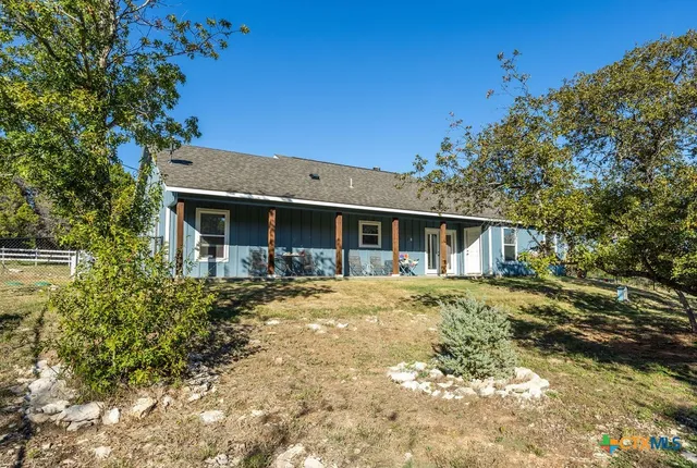 a view of a house with a patio