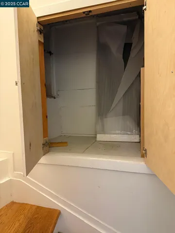 a view of balcony with furniture