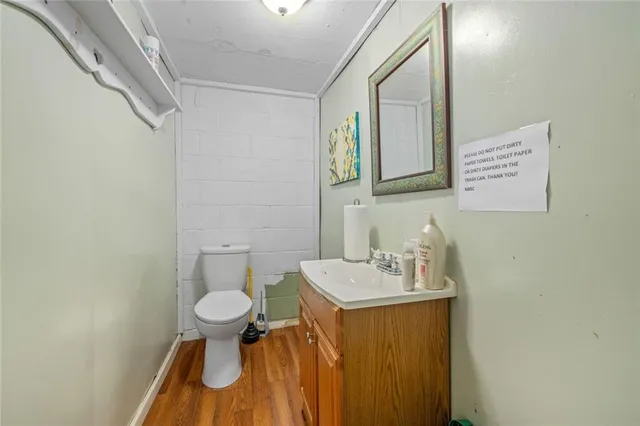 a big room with wooden floor