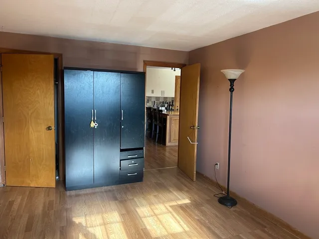 a workspace with furniture and a window