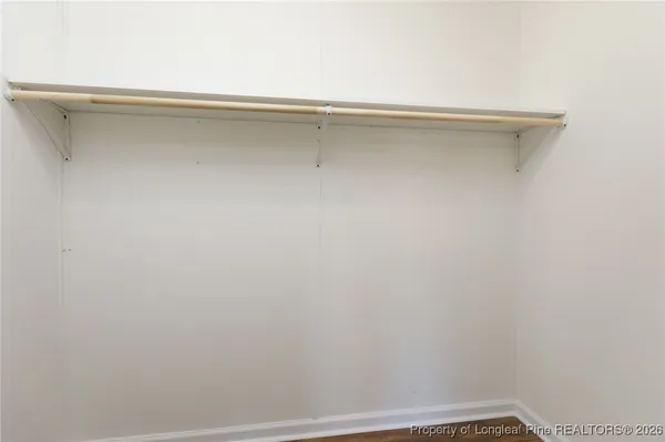 a close up view of racks on the wall